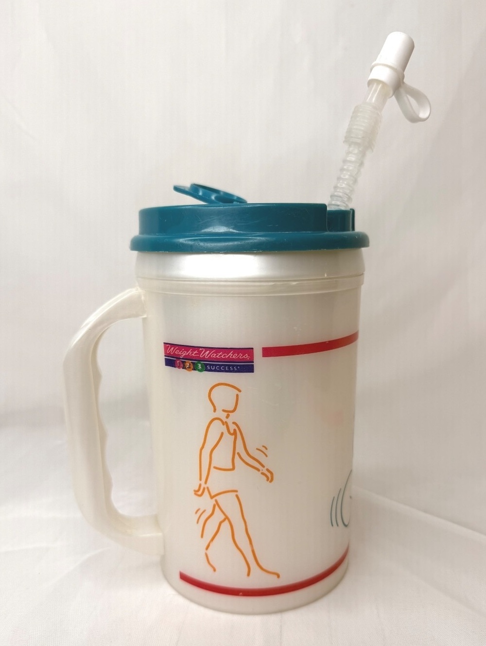 Y2K Vintage Weight Watchers 1-2-3 Success 34 oz GripMatic Water Mug